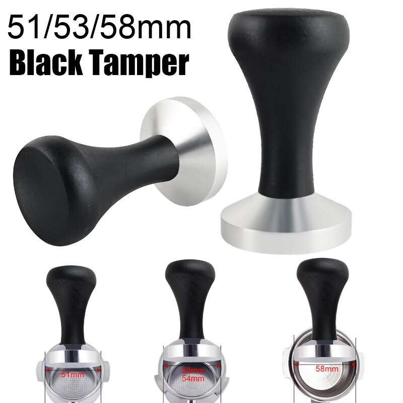 Espresso Tamper Set - 1Pc 51/53/58Mm Espresso Tamper Met Zwart