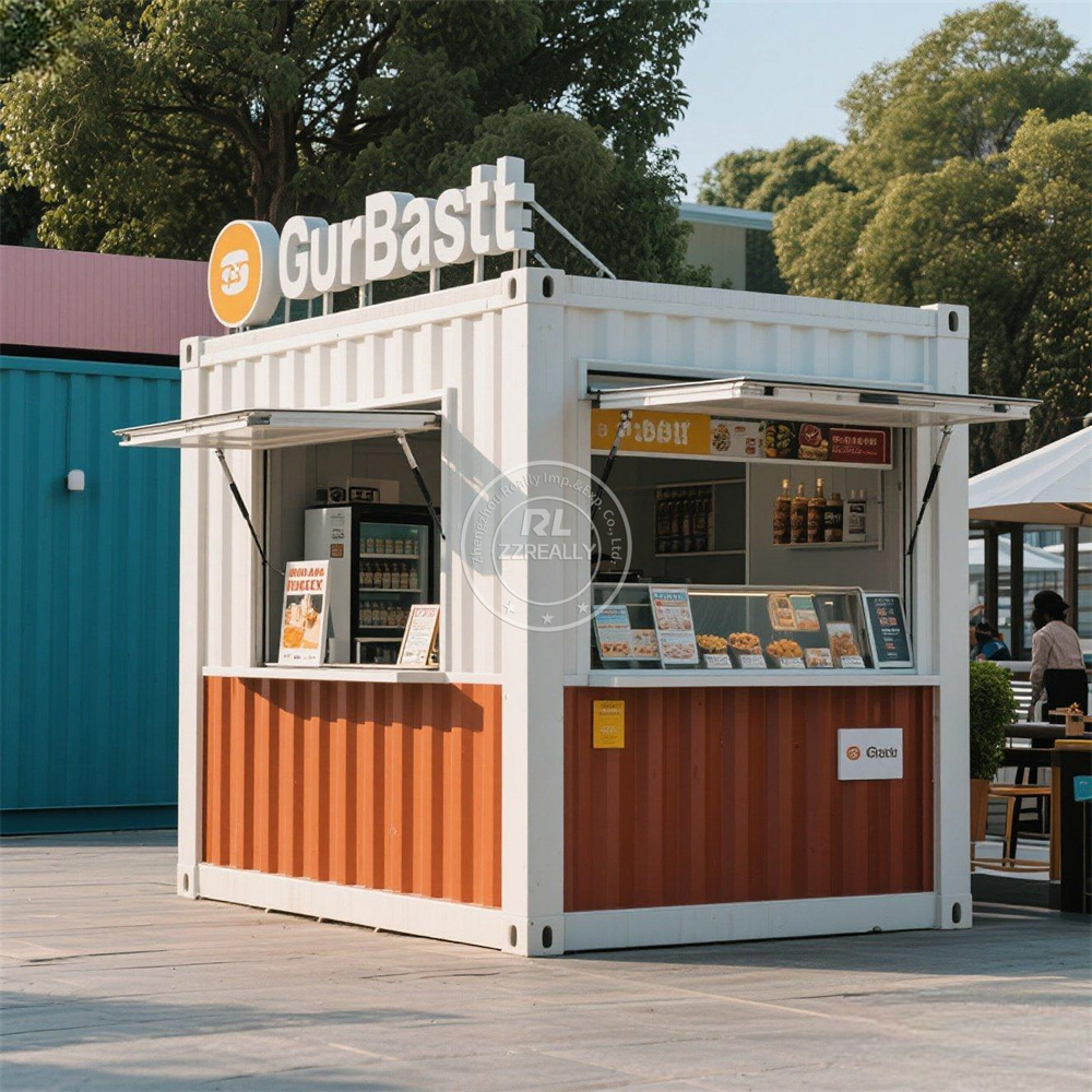 Coffee Equipment For Coffee Shop - Geprefabriceerde mobiele containerbar Restaurant Koffiehuis Voedselkiosk