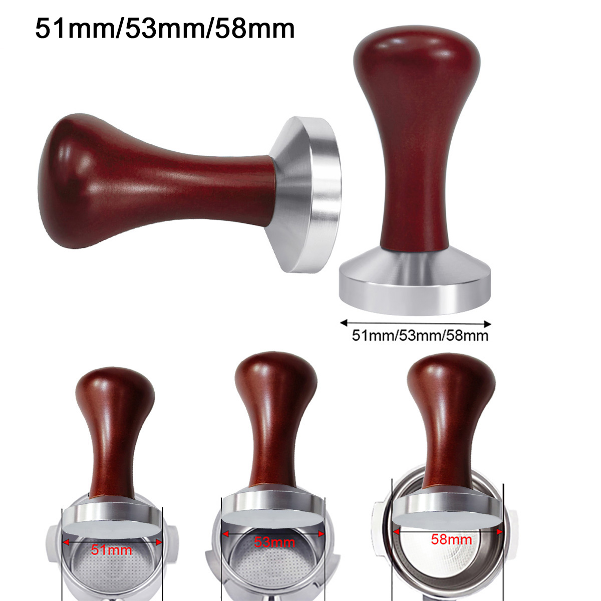 Espresso Tamper Set - 51mm 53mm 58mm Espresso Tamper Koffie
