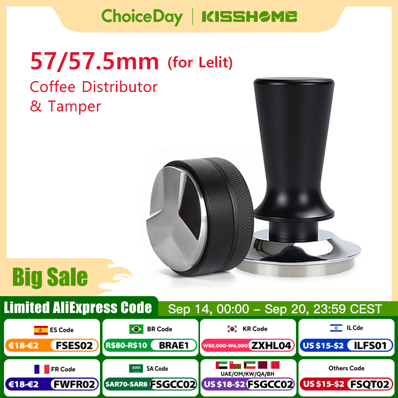 Espresso Tamper Set - Koffie Sabotage 57mm 57.5mm Constante Druk
