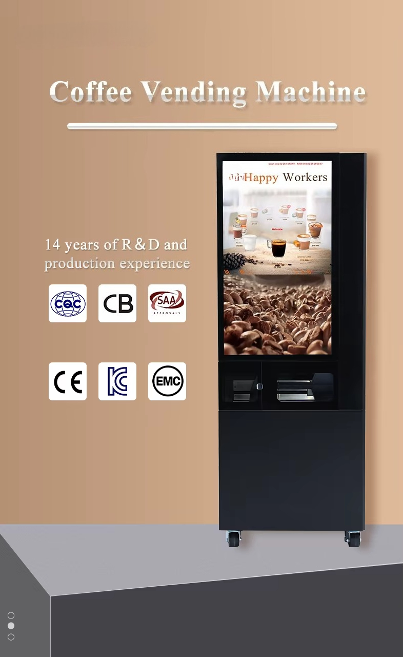 Coffee Equipment Dropshipping - Commerciële koffie-automaat met muntinworp, automatische bekeruitgifte,