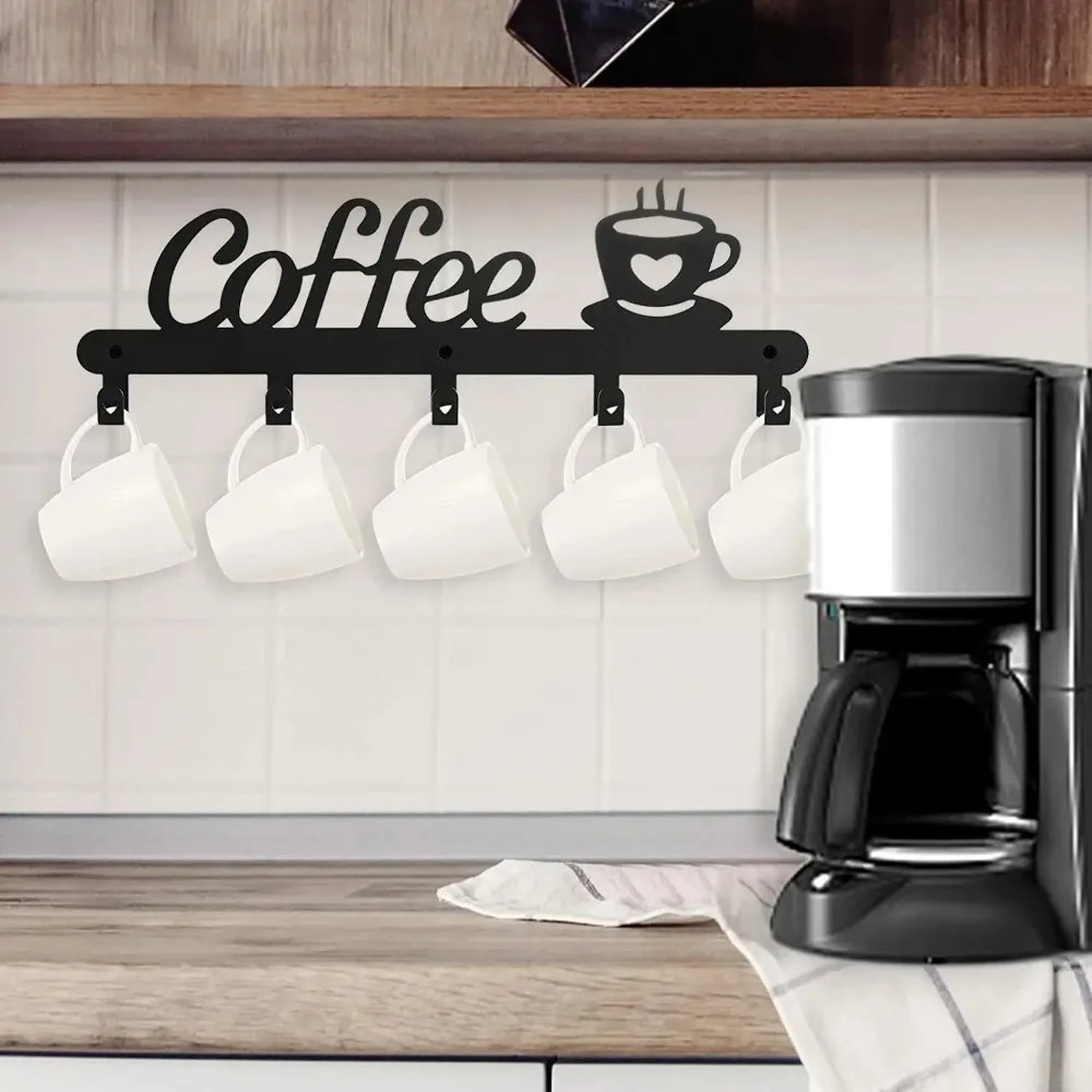 Metalen wandgemonteerde koffie - Coffee Equipment Rack recensie en prijs