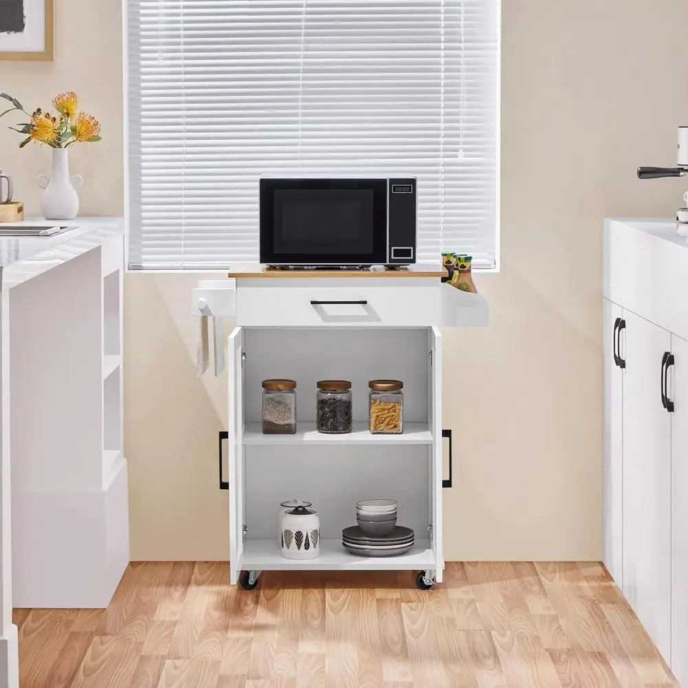 Witte rollende keukenwagen met - Coffee Equipment Rack recensie en prijs