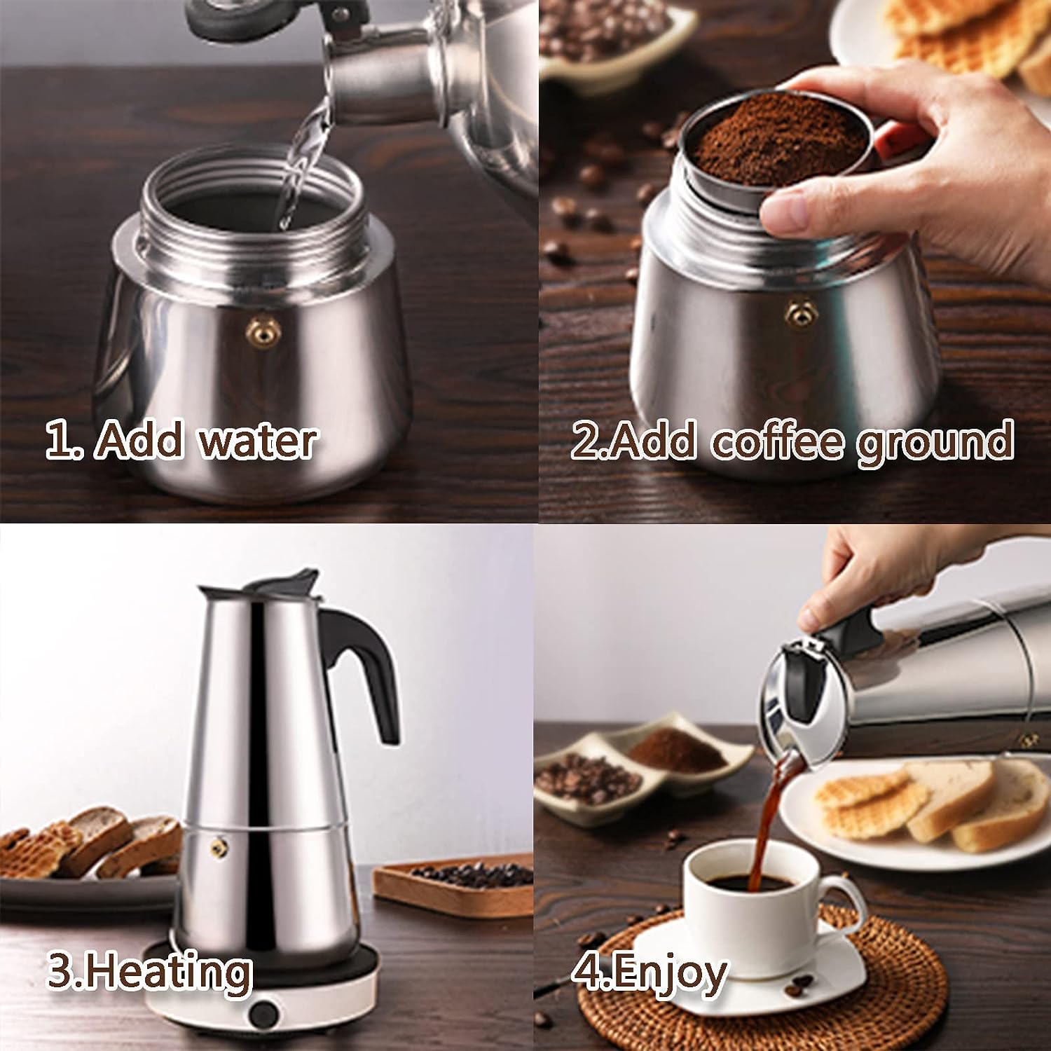 4/6/9 Cups Moka Pot Caffe Mach - Coffee Equipment For Home recensie en prijs