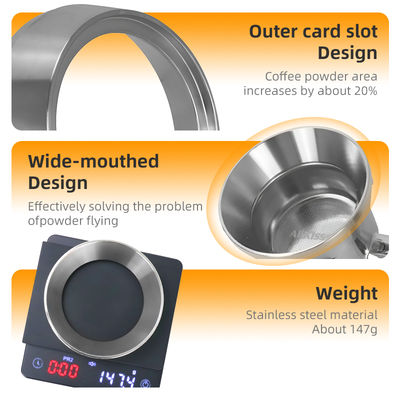 54mm Koffie Doseerring Rvs Bar - Espresso Tamper Set recensie en prijs